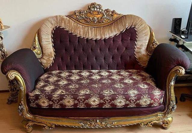 Antieke Barok sofa, Huis en Inrichting, Banken | Sofa's en Chaises Longues, Gebruikt, Tweepersoons, 150 tot 200 cm, 75 tot 100 cm