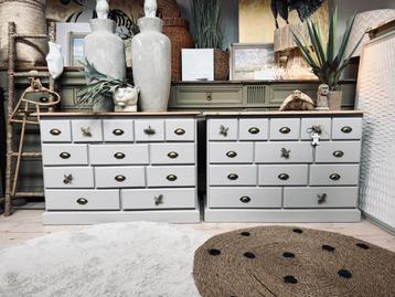 Apothekerskast commode ladekast dressoir meidenkast creme beschikbaar voor biedingen