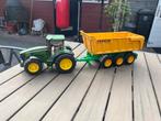 John Deere tractor en Kiepwagen, Ophalen, Gebruikt, Overige merken, Met kar of aanhanger
