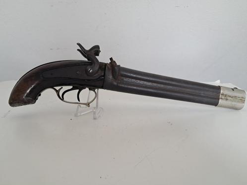 Antiek pistool superpose., Antiek en Kunst, Antiek | Overige Antiek, Ophalen of Verzenden