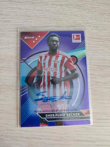 Topps Finest Sheraldo Becker Union Berlin Handtekening /99