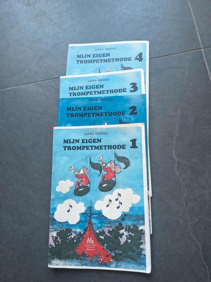 muziek lesboek: Mijn eigen trompetmethode deel 1 t/m 4, Muziek en Instrumenten, Bladmuziek, Gebruikt, Les of Cursus, Overige genres