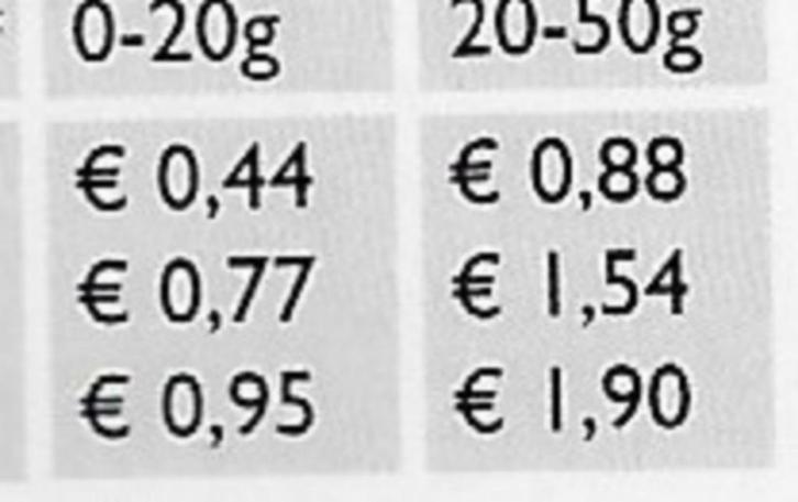 Vel Groen Vaa2550-2559 tarief 44/77/95 Kleerhanger. Zie Info, Postzegels en Munten, Postzegels | Nederland, Postfris, Na 1940
