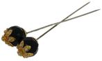 Rouwspelden antiek Zeeland 14k goud git en parels fraai, Sieraden, Tassen en Uiterlijk, Antieke sieraden, Ophalen of Verzenden