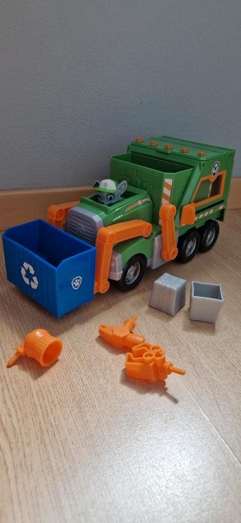 Paw patrol Rocky recyclewagen compleet. Pawpatrol, Kinderen en Baby's, Speelgoed | Speelgoedvoertuigen, Zo goed als nieuw, Ophalen of Verzenden