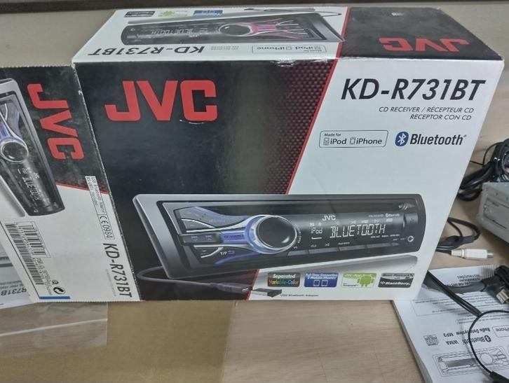 JVC Autoradio 1 din KD-R731BT met Bluetooth en car kit, Auto diversen, Autoradio's, Gebruikt, Ophalen