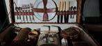 Antieke picknick mand met thee en koffie pot en brander, Antiek en Kunst, Ophalen