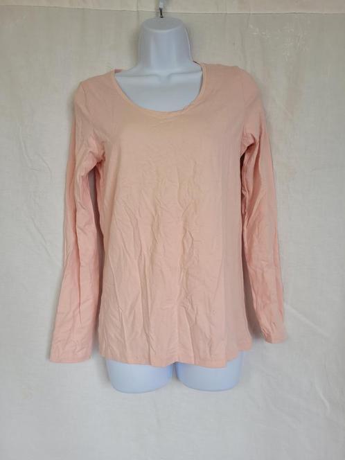 Leuke roze longsleeve katoen met stretch mt M merk La Ligna, Kleding | Dames, T-shirts, Zo goed als nieuw, Maat 38/40 (M), Roze