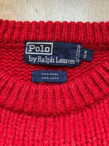 dames,rode wollen trui, Ralph Lauren, Polo, Maat M, 100% wol beschikbaar voor biedingen