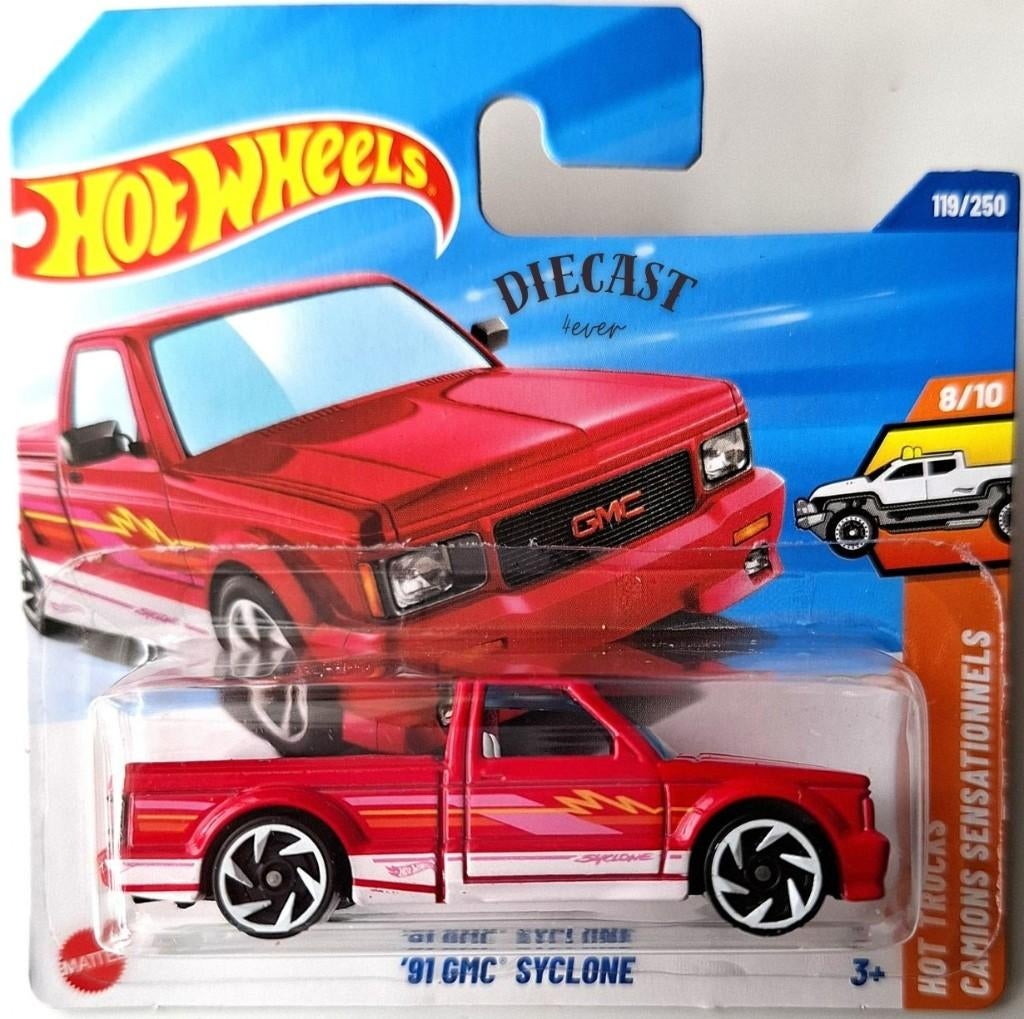 Hot Wheels '91 GMC Syclone, red, Ophalen, Nieuw, Auto