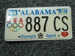Kentekenplaat licenseplate Alabama Olympic Spirit USA, Verzenden, Gebruikt, Auto's