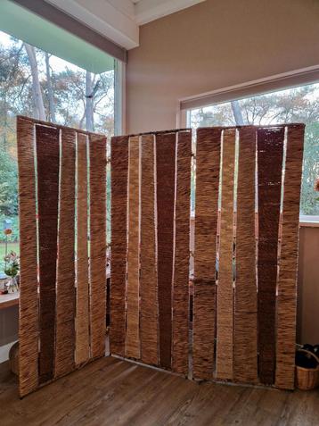 2 rieten kamerschermen roomdevider boho ibiza bali rotan  beschikbaar voor biedingen