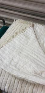 Vintag bedsprei creme met grijze stukjes, Verzamelen, Retro, Ophalen of Verzenden