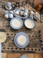 Servies blauw gestreept, Huis en Inrichting, Keuken | Servies, Ophalen, Gebruikt, Overige stijlen