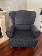 Fauteuil donker blauw, Huis en Inrichting, Fauteuils, Ophalen, 75 tot 100 cm, 50 tot 75 cm, Klasiek