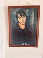 Modigliani Stijl Schilderij Ingelijst Klassiek Portretkunstw, Ophalen