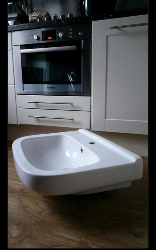 60 cm wit Sphinx wastafel wasbak, Huis en Inrichting, Badkamer | Badkamermeubels, Zo goed als nieuw, Wasbak of Wastafel, Minder dan 100 cm
