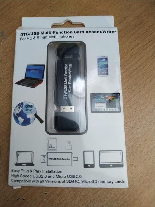 OTG/USB multifunctionele kaartlezer, Computers en Software, Dockingstations, Nieuw, USB-hub, Tablet, Telefoon, Ophalen of Verzenden