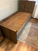 Steigerhouten 1 persoons bed, inclusief lattenbodem, Ophalen, Gebruikt, 90 cm, Eenpersoons