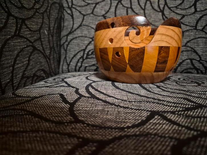 Houten Garenkom - Scheepjes, Hobby en Vrije tijd, Breien en Haken, Zo goed als nieuw, Breien of Haken, Overige typen, Ophalen of Verzenden