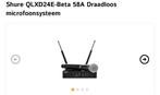 Shure QLXD24E-Beta 58A Draadloos microfoonsysteem met bon, Muziek en Instrumenten, Microfoons, Ophalen of Verzenden, Gebruikt