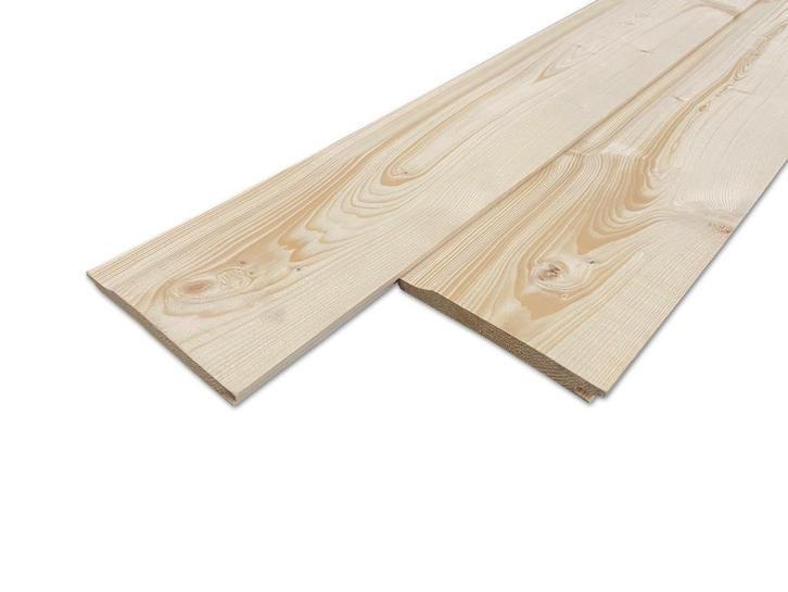 Wandbekleding | Vuren (overhangend) rabat / V-delen - OUTLET, Doe-het-zelf en Verbouw, Hout en Planken, Nieuw, Plank, Vuren, 300 cm of meer