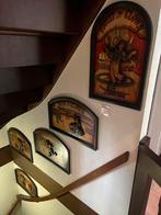 Uit Kermis- en Circusmuseum 5 x 3-D Vintage WANDBORD Clowns, Ophalen