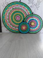 Gehaakte mandala van katoen, Huis en Inrichting, Woonaccessoires | Wanddecoraties, Ophalen of Verzenden, Nieuw