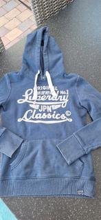 Superdry original hoodie XS 170/176 jeansblauw - Nieuwstaat!, Ophalen of Verzenden, Zo goed als nieuw, Maat 34 (XS) of kleiner