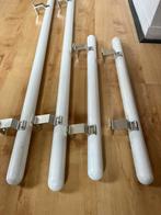 Ronde witte houten trapleuningen, Ophalen, Gebruikt, Overige typen, Eiken