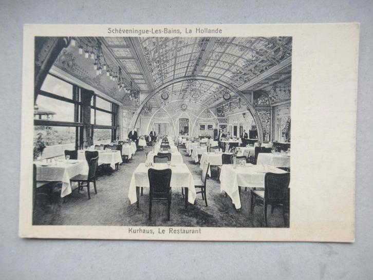 Scheveningen - Interieur Restaurant Kurhaus, Verzamelen, Ansichtkaarten | Nederland, Ongelopen, Zuid-Holland, Voor 1920, Ophalen of Verzenden
