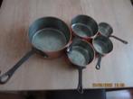 koperen pannen, Huis en Inrichting, Keuken | Potten en Pannen, Ophalen of Verzenden, Gebruikt, Overige materialen, Pannenset