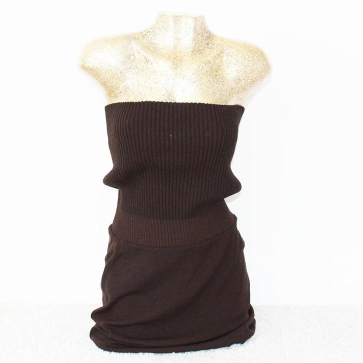 Mooie Sulu Kerstin Bernecker Jurk (L) - 29 € 45,-, Kleding | Dames, Jurken, Zo goed als nieuw, Maat 42/44 (L), Bruin, Onder de knie