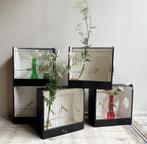 Vintage vogelkooitjes zwart wit show kooitjes, Antiek en Kunst, Ophalen of Verzenden