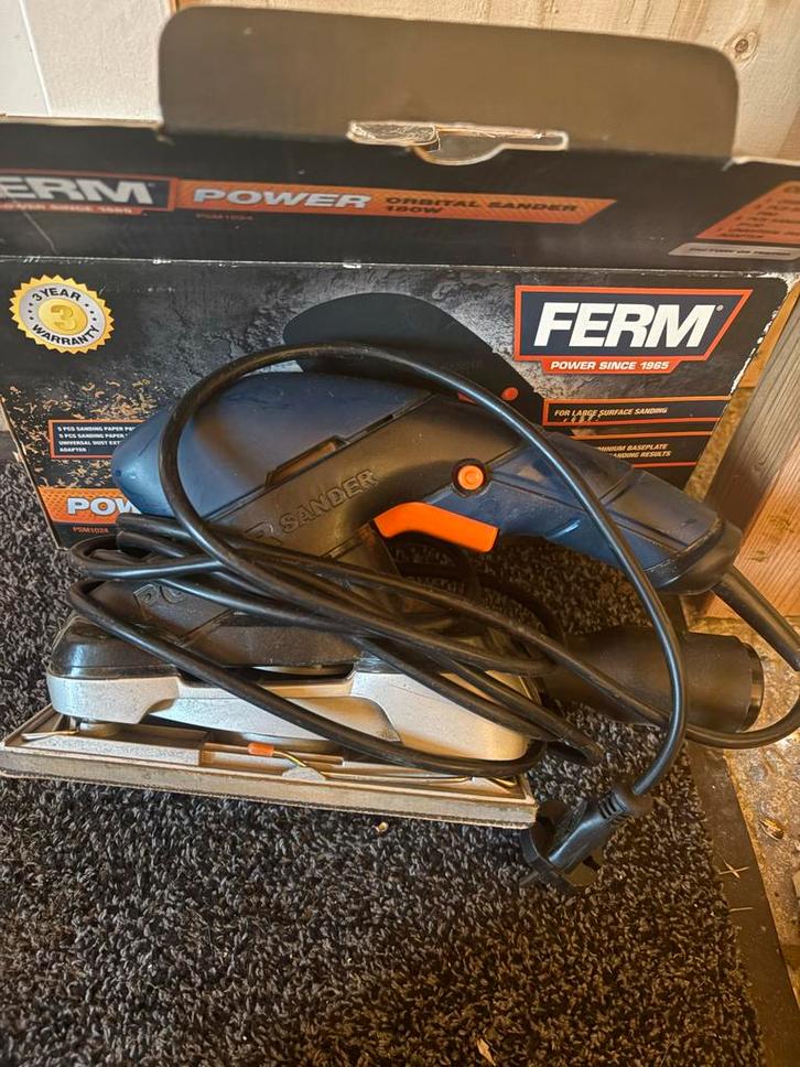 Ferm Schuurmachine - Vlakschuurmachine, Doe-het-zelf en Verbouw, Gereedschap | Schuurmachines, Gebruikt, Vlakschuurmachine, Minder dan 600 watt
