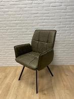 Eetkamerstoel met armleuningen groen nieuw, Ophalen of Verzenden, Nieuw