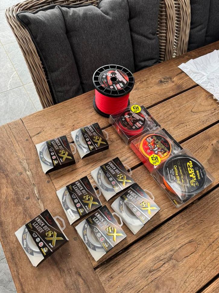 div gevlochten meerval lijnen en leader materiaal, Watersport en Boten, Hengelsport | Roofvissen, Nieuw, Vislijn, Ophalen of Verzenden