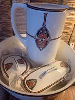 Vintage waskom met kan en zeepbakjes, Antiek en Kunst, Ophalen