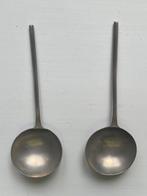 Antieke 2 tinnen lepels van 1900/1920, Antiek en Kunst, Ophalen of Verzenden