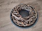 Dienbladen met houten kransen - 45cm, Ophalen, Gebruikt, Rond, Hout