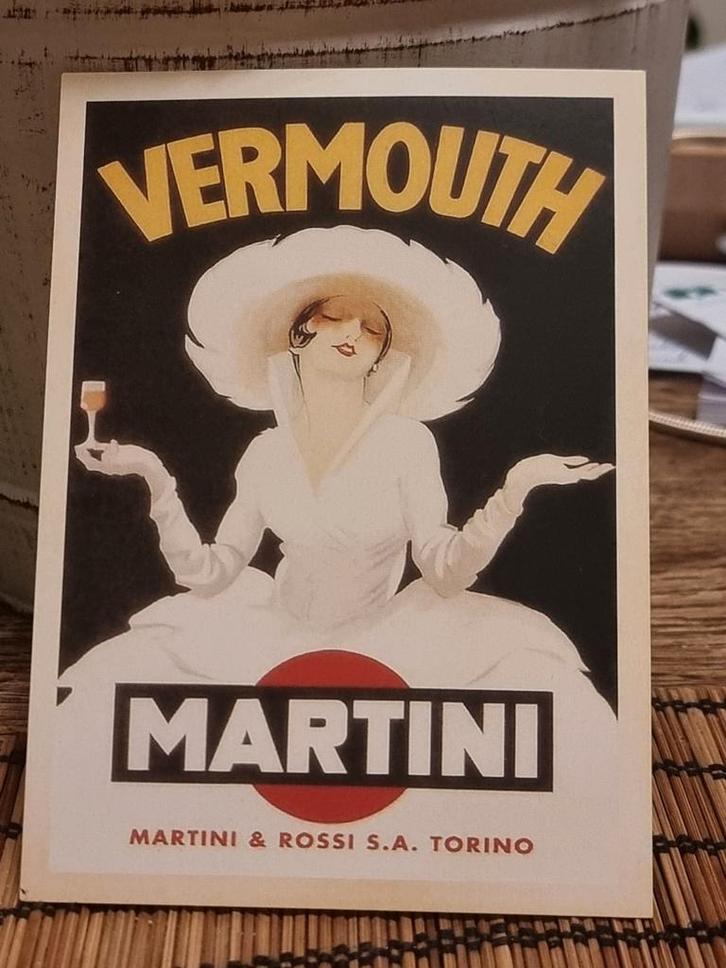 Martini Vermouth Reclame Ansichtkaart, Verzamelen, Merken en Reclamevoorwerpen, Overige typen, Verzenden