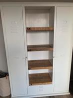 Mooie witte lockerkast met industriële uitstraling, Huis en Inrichting, Ophalen, 100 tot 150 cm, Zo goed als nieuw, 150 tot 200 cm