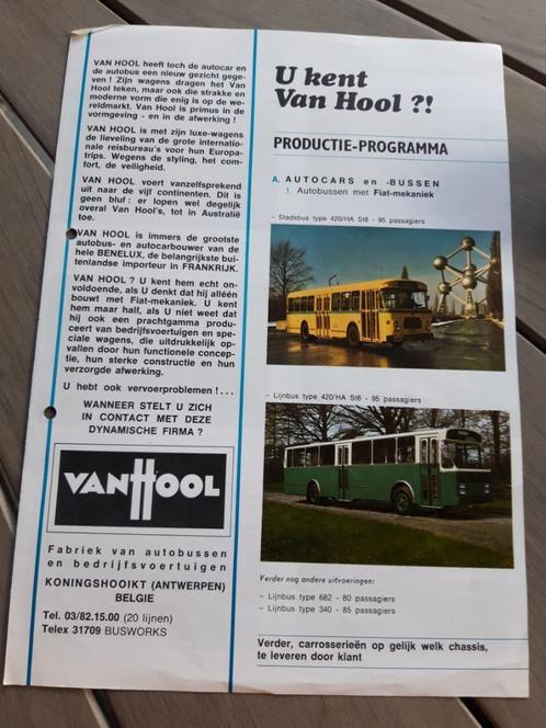 folder Van Hool programma 1969 –  ( W ), Boeken, Auto's | Folders en Tijdschriften, Zo goed als nieuw, Overige merken, Ophalen of Verzenden