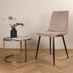 6x stoel beige - 6x stoel champagne - 6x stoel velvet beige, Ophalen, Overige kleuren, Nieuw, Stof