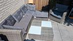 Wicker Loungeset - Bank, Stoel, Hocker, Tafel, Tuin en Terras, Ophalen, 5 zitplaatsen, Gebruikt, Bank