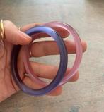 CAT EYE ARMBANDEN LAVENDEL EN AMETHIST, Ophalen of Verzenden, Zo goed als nieuw, Paars, Overige materialen