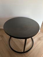 Zwarte ronde bijzettafels, Huis en Inrichting, Tafels | Bijzettafels, 45 tot 60 cm, Minder dan 55 cm, Rond, Ophalen of Verzenden