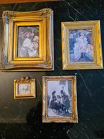 Collage lijstjes met oude kaarten., Huis en Inrichting, Ophalen, Hout, Minder dan 50 cm, Minder dan 50 cm