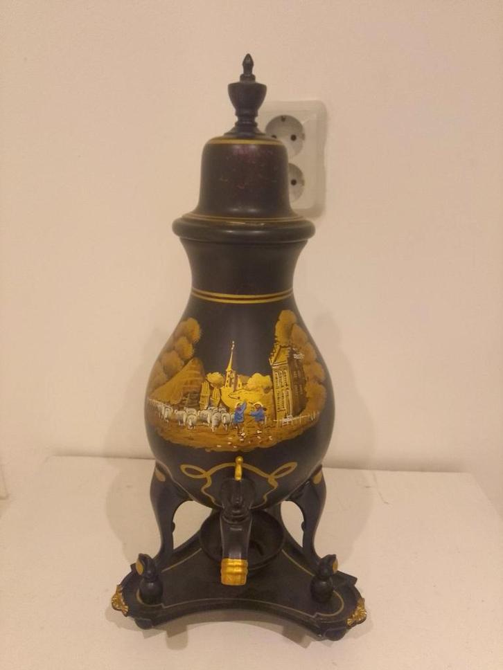 Vintage Tinnen Kraantjeskan - C. Kurz & Co Holland, Antiek en Kunst, Antiek | Tin, Ophalen of Verzenden