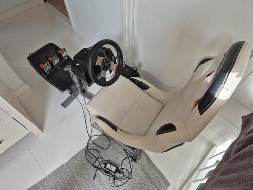 Logitech G27 + playseat stuur pedalen shifter racestuur, Spelcomputers en Games, Spelcomputers | Overige, Gebruikt, Ophalen